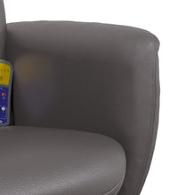 Massagesessel mit Fußhocker Grau Kunstleder