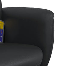 Massagesessel mit Fußhocker Schwarz Kunstleder