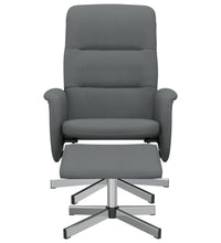 Relaxsessel mit Hocker Dunkelgrau Stoff