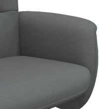 Relaxsessel mit Hocker Dunkelgrau Stoff