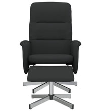 Relaxsessel mit Hocker Schwarz Stoff