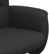Relaxsessel mit Hocker Schwarz Stoff