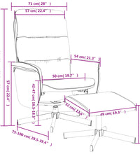 Relaxsessel mit Hocker Schwarz Stoff