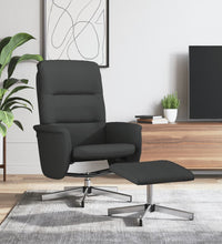 Relaxsessel mit Hocker Schwarz Stoff