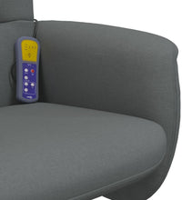 Massagesessel mit Fußhocker Dunkelgrau Stoff