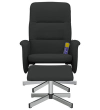 Massagesessel mit Fußhocker Schwarz Stoff