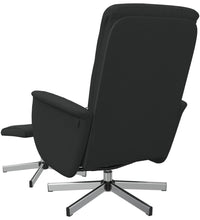 Massagesessel mit Fußhocker Schwarz Stoff