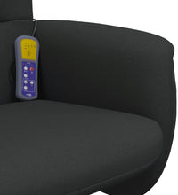 Massagesessel mit Fußhocker Schwarz Stoff