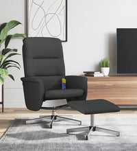 Massagesessel mit Fußhocker Schwarz Stoff