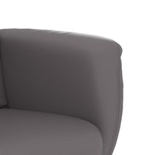 Relaxsessel mit Fußhocker Grau Kunstleder
