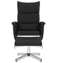 Relaxsessel mit Fußhocker Schwarz Kunstleder