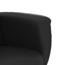 Relaxsessel mit Fußhocker Schwarz Kunstleder