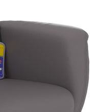 Massagesessel mit Fußhocker Grau Kunstleder