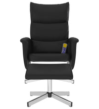 Massagesessel mit Fußhocker Schwarz Kunstleder