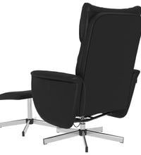 Massagesessel mit Fußhocker Schwarz Kunstleder