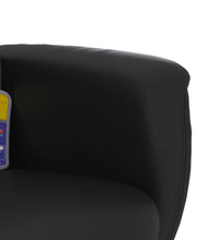 Massagesessel mit Fußhocker Schwarz Kunstleder