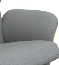 Relaxsessel mit Fußhocker Hellgrau Stoff