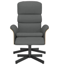 Relaxsessel mit Fußhocker Dunkelgrau Stoff