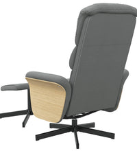 Relaxsessel mit Fußhocker Dunkelgrau Stoff