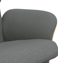 Relaxsessel mit Fußhocker Dunkelgrau Stoff
