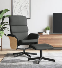 Relaxsessel mit Fußhocker Dunkelgrau Stoff