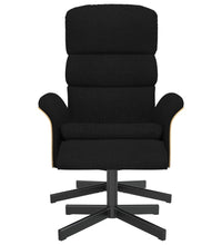 Relaxsessel mit Fußhocker Schwarz Stoff