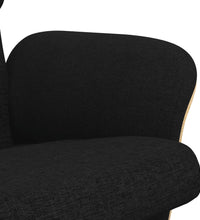 Relaxsessel mit Fußhocker Schwarz Stoff