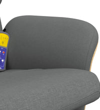 Massagesessel mit Fußhocker Dunkelgrau Stoff