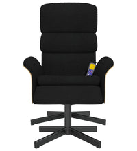 Massagesessel mit Fußhocker Schwarz Stoff