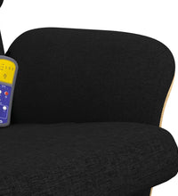 Massagesessel mit Fußhocker Schwarz Stoff