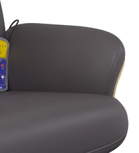 Massagesessel mit Fußhocker Grau Kunstleder