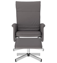 Relaxsessel mit Fußhocker Grau Kunstleder