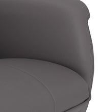 Relaxsessel mit Fußhocker Grau Kunstleder
