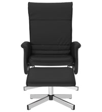 Relaxsessel mit Fußhocker Schwarz Kunstleder
