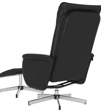 Relaxsessel mit Fußhocker Schwarz Kunstleder