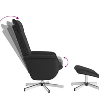 Relaxsessel mit Fußhocker Schwarz Kunstleder
