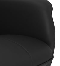 Relaxsessel mit Fußhocker Schwarz Kunstleder