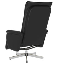 Massagesessel mit Fußteil Schwarz Kunstleder