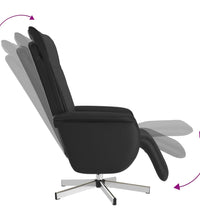 Massagesessel mit Fußteil Schwarz Kunstleder