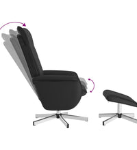 Massagesessel mit Fußhocker Schwarz Kunstleder