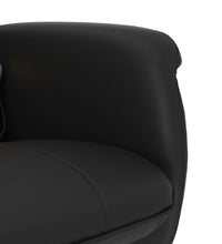 Massagesessel mit Fußhocker Schwarz Kunstleder