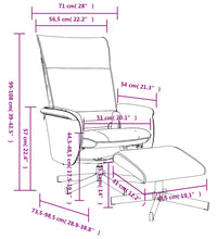 Massagesessel mit Fußhocker Schwarz Kunstleder