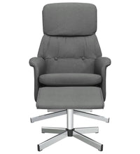 Relaxsessel mit Fußhocker Dunkelgrau Stoff