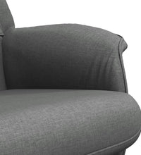 Relaxsessel mit Fußhocker Dunkelgrau Stoff
