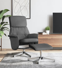 Relaxsessel mit Fußhocker Dunkelgrau Stoff