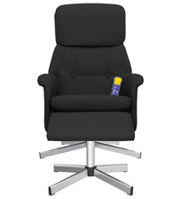 Massagesessel mit Fußhocker Schwarz Stoff