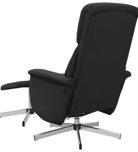 Massagesessel mit Fußhocker Schwarz Stoff