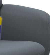 Massagesessel mit Fußhocker Dunkelgrau Samt
