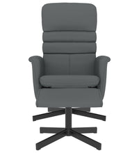 Relaxsessel mit Fußhocker Grau Kunstleder