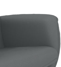 Relaxsessel mit Fußhocker Grau Kunstleder